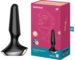 Satisfyer plugvibrator met app-bediening, Plug-ilicious 2, waterdicht, huidvriendelijke siliconen