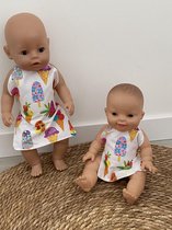 Baby born poppen schort -  ijsjes - poppenkleding voor pop 43 cm