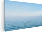 Artaza Toile Peinture Mer Avec Un Fond De Ciel Blauw - 80x40 - Photo Sur Toile - Impression Sur Toile