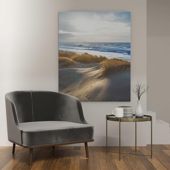 Artaza - Peinture sur toile - Dunes et mer - 80 x 100 - Groot - Photo sur toile - Impression sur toile