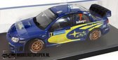 Subaru Impreza WCT #7 Solberg (Blauw) (24 cm) + Showcase 1:18 Solido - Modelauto - Schaalmodel - Model auto - Miniatuurautos - Miniatuur auto