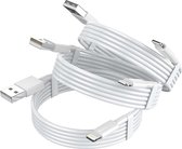3x iPhone oplader kabel geschikt voor Apple iPhone 6,7,8,X,XS,XR,11,12,Mini,Pro Max- iPhone kabel - iPhone oplaadkabel - iPhone snoertje - iPhone lader