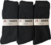Sukats® The Sporter - 6 Paar - Sportsokken - Meerdere Maten - Maat 43-46 - Zwart - Multifunctioneel