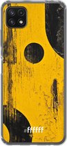 6F hoesje - geschikt voor Samsung Galaxy A22 5G -  Transparant TPU Case - Black And Yellow #ffffff