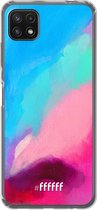 6F hoesje - geschikt voor Samsung Galaxy A22 5G -  Transparant TPU Case - Abstract Hues #ffffff