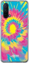 6F hoesje - geschikt voor OnePlus Nord CE 5G -  Transparant TPU Case - Psychedelic Tie Dye #ffffff