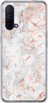 6F hoesje - geschikt voor OnePlus Nord CE 5G -  Transparant TPU Case - Peachy Marble #ffffff
