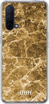 6F hoesje - geschikt voor OnePlus Nord CE 5G -  Transparant TPU Case - Gold Marble #ffffff