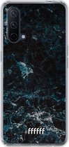 6F hoesje - geschikt voor OnePlus Nord CE 5G -  Transparant TPU Case - Dark Blue Marble #ffffff