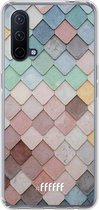 6F hoesje - geschikt voor OnePlus Nord CE 5G -  Transparant TPU Case - Colour Tiles #ffffff