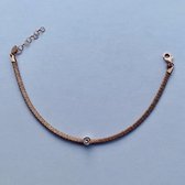 Zirkonia armband | Zilver | AG925 | rosekleurig