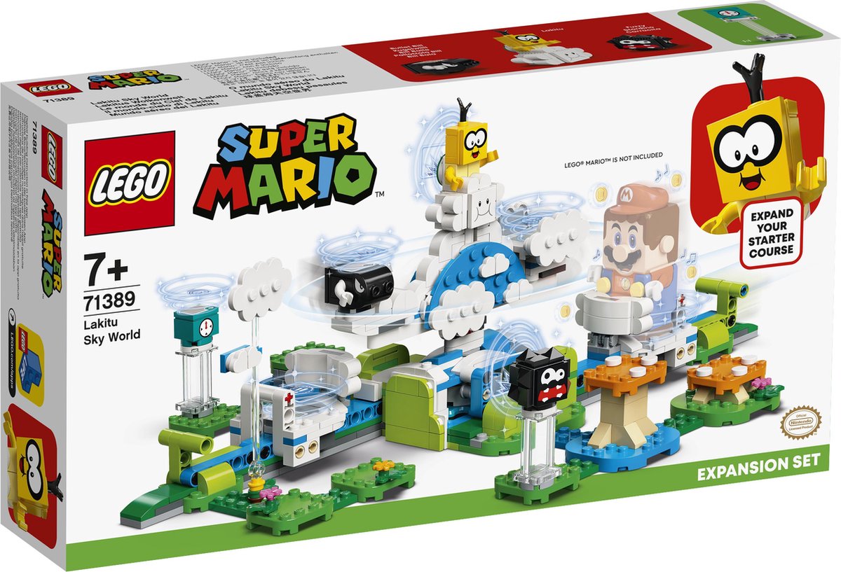LEGO Super Mario 71407 Ensemble d’Extension La Tour Gelée et le  Costume de Peach Chat, Jouet pas cher 
