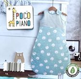 Poco piano - Baby slaapzak - Groen met ijsbeer motief - Maat 68