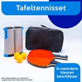 Tafeltennisset "Grijs/Blauw" - Uitschuifbaar Tafeltennisnet - Pingpongballen - Tafeltennistafel - Tafeltennisbatjes - Tafeltennis Ballen