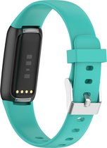 YONO Siliconen Bandje geschikt voor Fitbit Luxe - Turquoise - Small