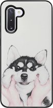 - ADEL Siliconen Back Cover Softcase Hoesje Geschikt voor Samsung Galaxy Note 10 Plus - Husky Hond