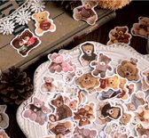 46 Beren Stickers - Stickers Van Schattige Teddyberen - D051 - Beren En Beertjes Stickers - Voor Scrapbook Of Bullet Journal - Stickers Voor Volwassenen En Kinderen - Agenda Sticke