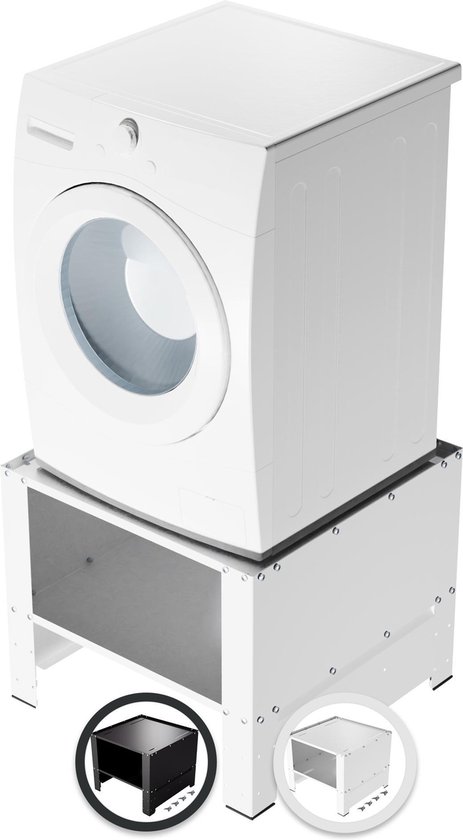 Herzberg: Rehausse lave-linge universel avec compartiment de rangement -  Wit - 50cm -... | bol.com