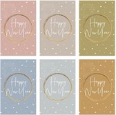 Studio Juulz - 10 Nieuwjaars kaarten - Happy New Year - kleur - 105x148 mm - A6 - set van 10 kaarten