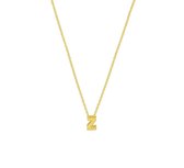 YO&NO -  Ketting - Goud - Anker - letter Z -  1,0 mm -  41 - 43 - 45 cm - 585 goud