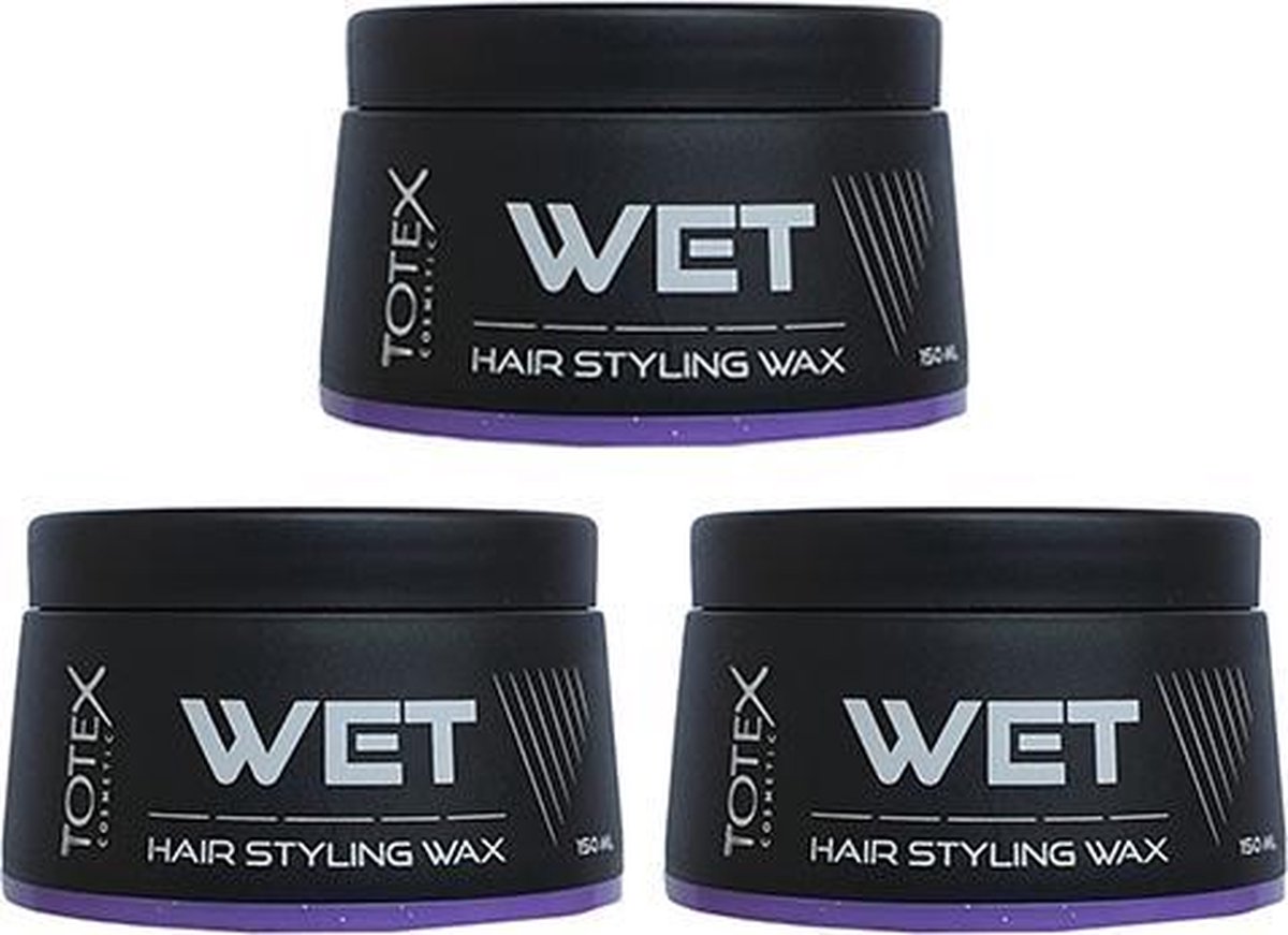Totex Cosmetic Wet Hair Styling Wax 3 x 150 mL 