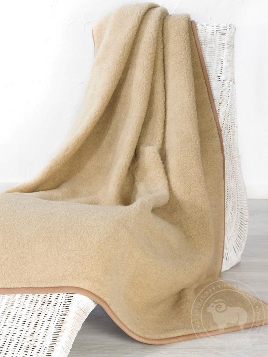 Alwero deken Thumbled Beige 100x140cm