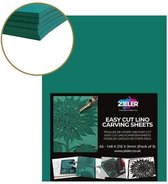 Zieler Soft Cut Lino Block Sheets A5  (5St) Groen