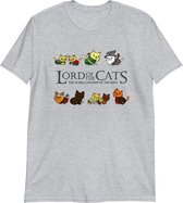 Lord of the Cats T-shirt - Lord of the Rings parodie shirt - Grijs - Maat L - Dames