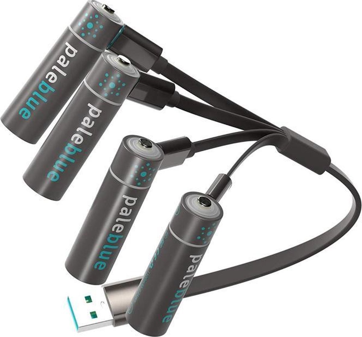 Pale Blue Earth - AA USB oplaadbare batterijen - Lithium - lichter, sneller opladen, hoger vermogen, duurzaam