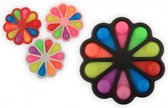 Extra grote simple dimple bloem | zwart