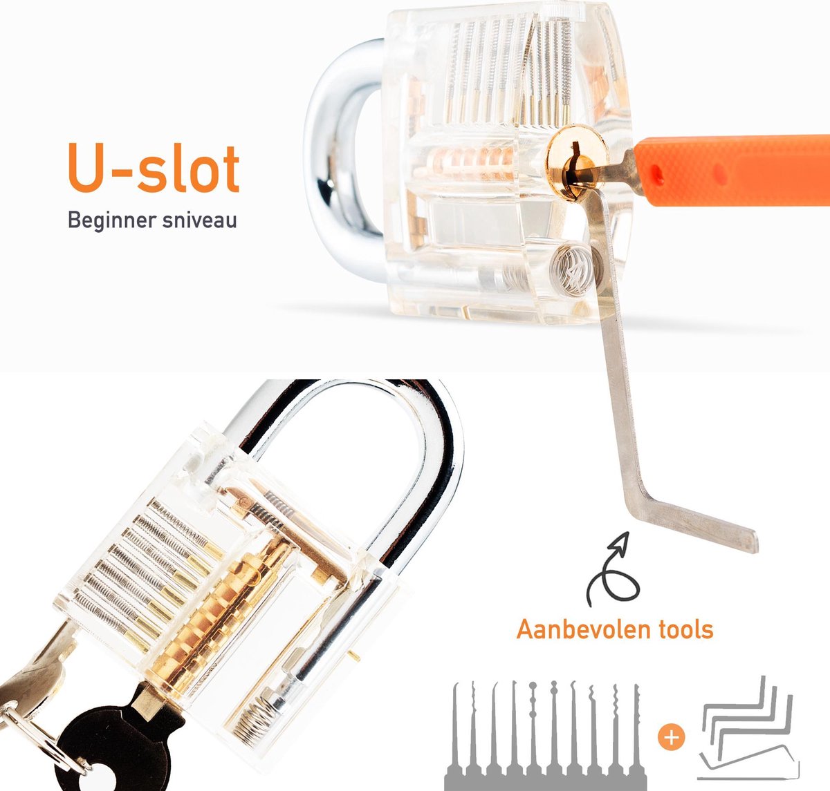Happy Goods Lockpick Set - Lockpicking Set - 32-delig - Survival Kit - Beginners en Professional - 3x Oefenslot - Lock Pick - Survivalsets — cadeau in Hobby - foto 8
