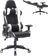 Gamestoel Classic - bureaustoel - stof bekleding - zwart wit