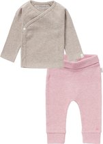 Noppies SET(2delig) Broekje NAURA ROSE en Shirt NANYUKI TAUPE - Maat 56