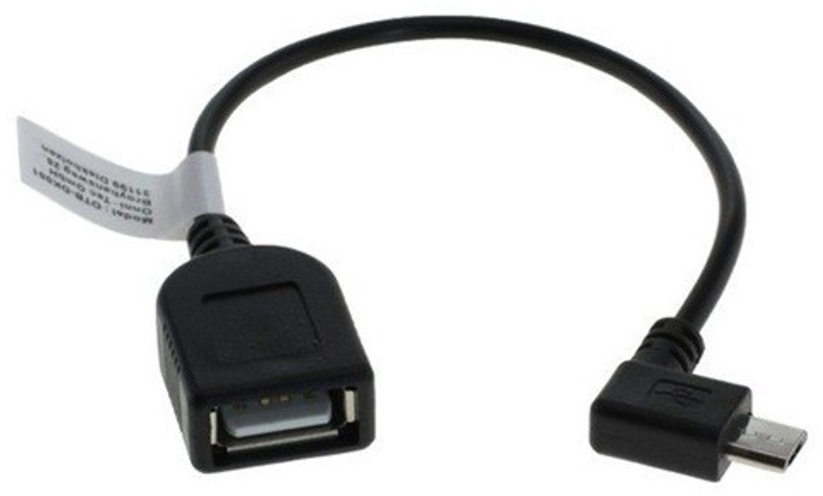 OTB Adapterkabel micro-USB - OTG (On-The-Go) - 90graden