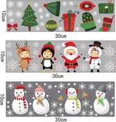 Kerststickers raam -  raamstickers kerst - Decoratie kerstmis - kerstversiering Raam - Kerstdecoratie Raam - Raamdecoratie winter - combinatiepakket 3 soorten
