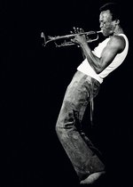 Poster Miles Davis - Zwart-Wit - 70x50cm Large - Jazz Trompet - (Retro/Vintage)