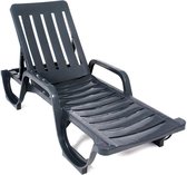 Solstol Zwart (66 x 42 x 190 cm)