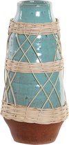 Vaas DKD Home Decor Rotan Keramiek Mediterrane (14 x 14 x 29.5 cm)