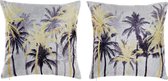 Kussen DKD Home Decor Palmen Polyester (2 pcs) (45 x 10 x 45 cm)