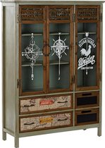 Display Standaard DKD Home Decor Bruin Zwart Grijs Kristal Spar (93 x 32 x 130 cm)