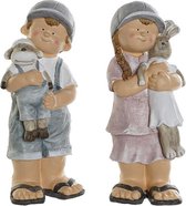 Decoratieve figuren DKD Home Decor Glasvezel (2 pcs) (20 x 18 x 48 cm)