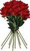 SET VAN 12 Boeketten Rozen MET NATUURLIJKE TOUCH VAN 69 CM MET BLOEM IN ROOD 11CM