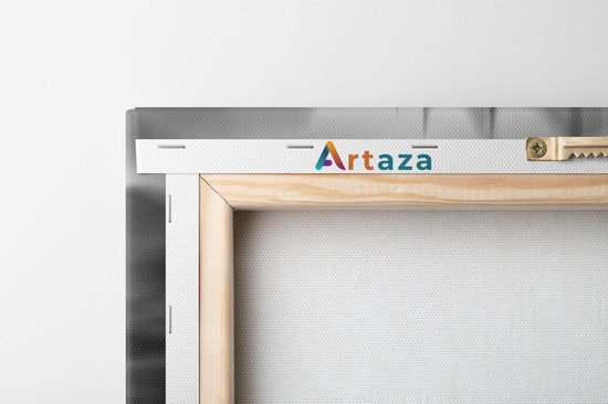 Artaza - Triptyque de peinture sur toile - Tête de cerf - Cerf - Zwart Wit - 120x60 - Photo sur toile - Impression sur toile