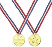Goudkleurige medailles  (25 stuks per verpakking)