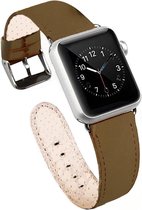 Apple Watch bandje Bruin grijs leer 42/44 mm