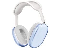 KELERINO. Siliconen Transparant Cover Case geschikt voor Airpods Max - Blauw