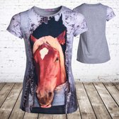 s&C T-shirt filles avec cheval J08