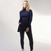 MOOI! Company - Dames vest SAAR - Half lang los vallend - Viscose Fijn gebreid - Kleur  Navy - XXL