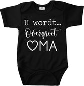Rompertje baby met tekst-voor overgroot oma-u wordt overgrootoma-bekendmaking zwangerschap overgrootmoeder-Maat 68
