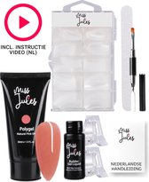 Miss Jules® Polygel Kit 30 ml - Natural Pink - Incl. Slip Solution, Nagelvijl, Nageltips, Duo Penseel & Klemmetjes